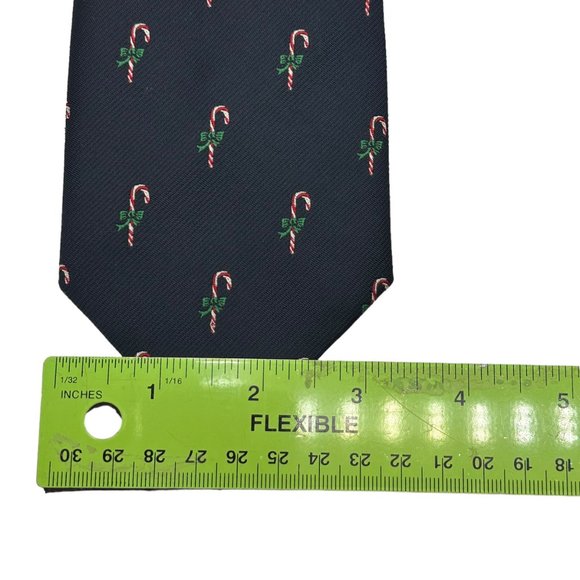 The Talbott Shop Neck Tie Mens Silk and Polyester Blend Christmas Candy Cane - Picture 4 of 8